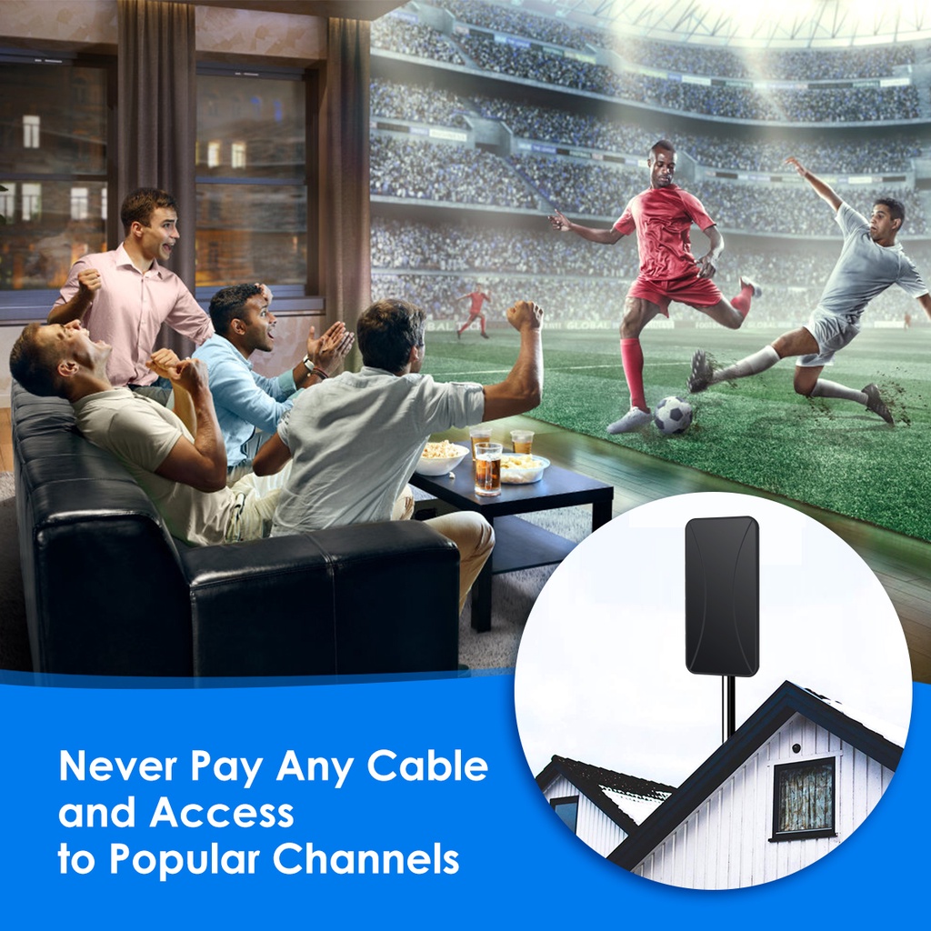 DVB-T2 Antenna HDTV Digital Antena DTMB Dalam Luar Ruangan Antena TV 1080P USB Rumah  Antenna Indoor TV Antenna