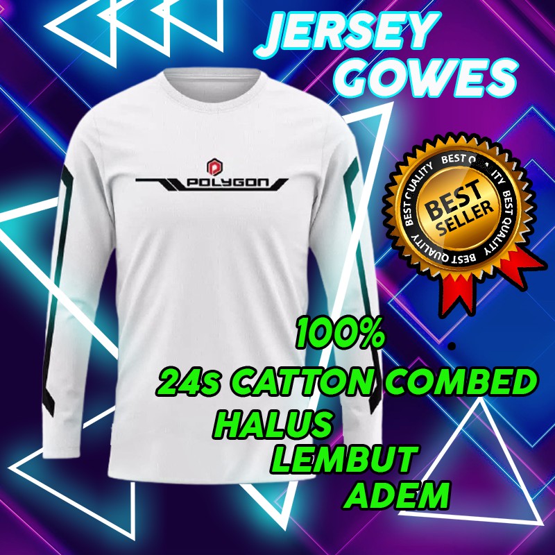 Baju Distro Kaos Jersey Gowes Sepeda Gunung MTB Lengan Panjang S M L XL XXL Jumbo XXXL