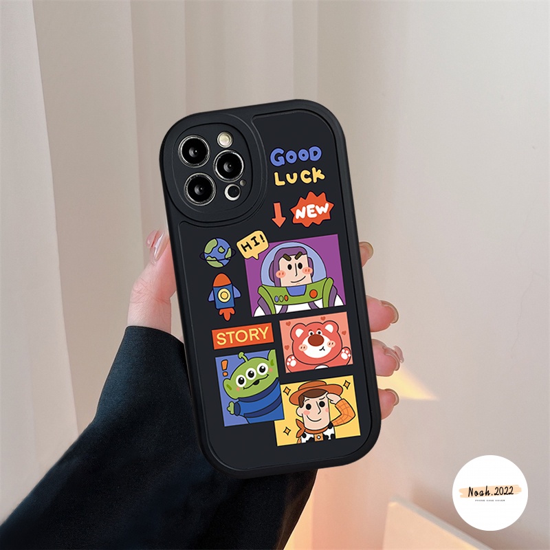 IPHONE Buzz Lightyear Phone Case Kompatibel Untuk Iphone11 14 12 13 Pro MAX XR 7 8 6 6s Plus X XS MAX SE 2020mainan Anak Laki-Laki Lucu Soft Case Lover Case