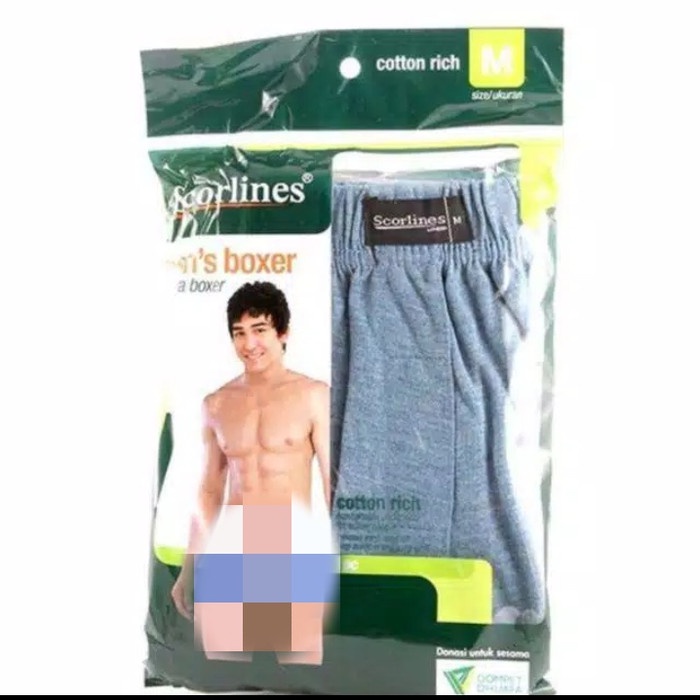 CELANA BOXER PRIA SCORLINES SIZE M, L DAN XL BAHAN BERKUALITAS