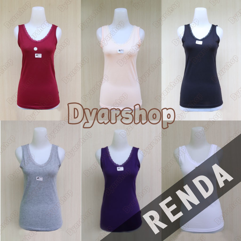 Tanktop Lutty Renda Depan Tali Lebar | Lutty Pakaian Dalam Wanita Tangtop Lutty Renda Tengtop Tali L