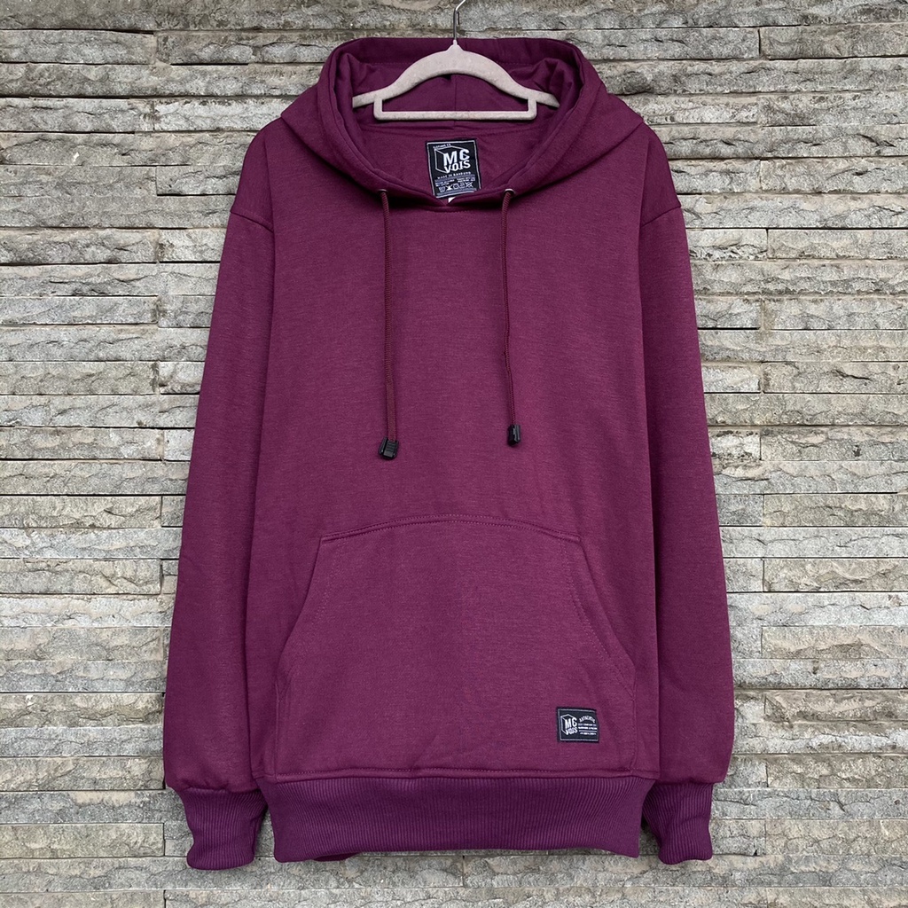 Hoodie Polos Mcvois Pria Wanita Premium Distro-Fleece Ungu