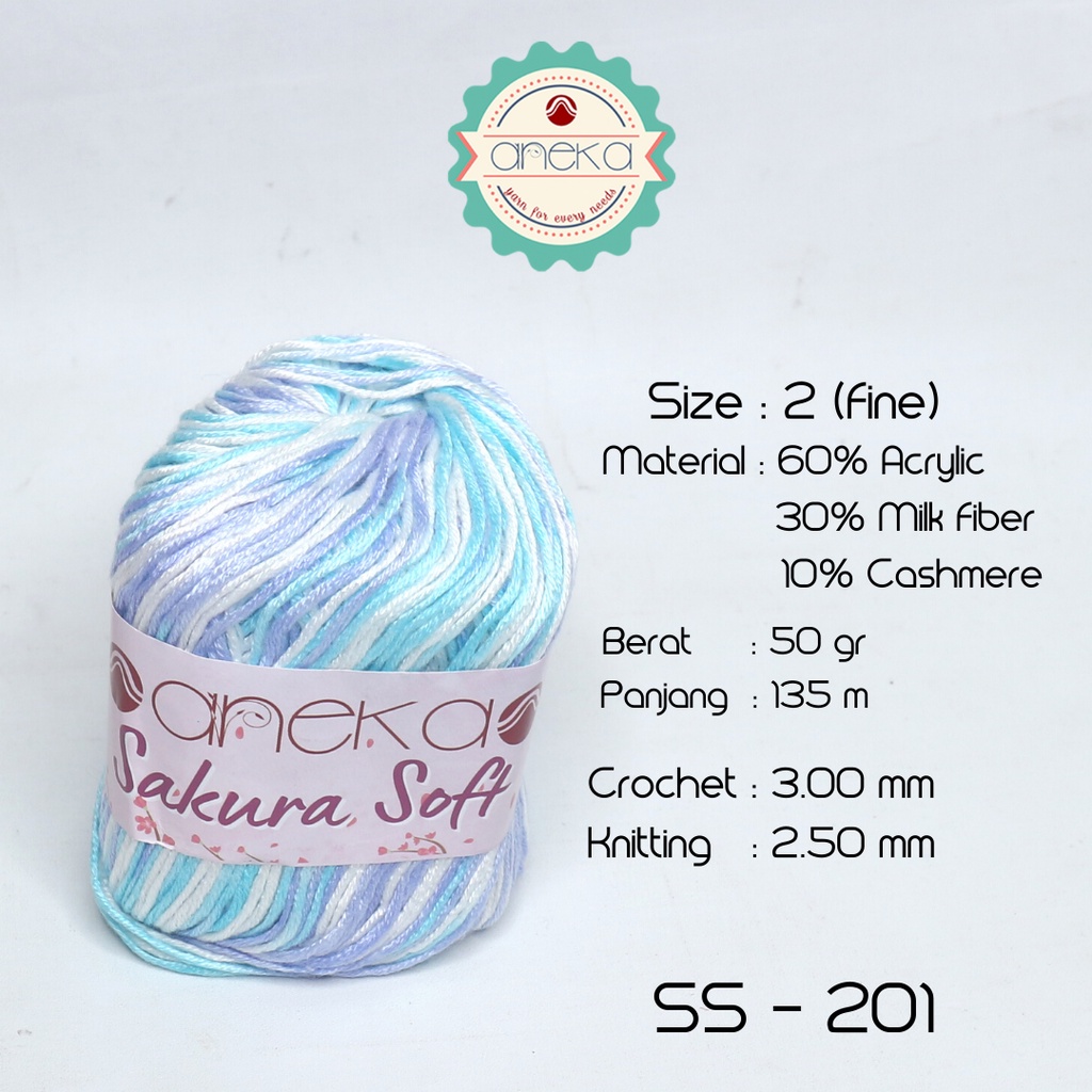 Benang Rajut Sakura Soft / Silk Cotton Milk Cotton Yarn - 201