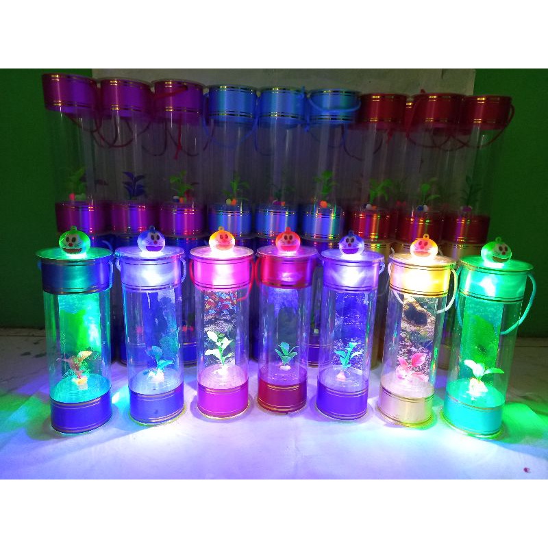 aquarium mini ikan cupang nyala LED,aquarium lucu
