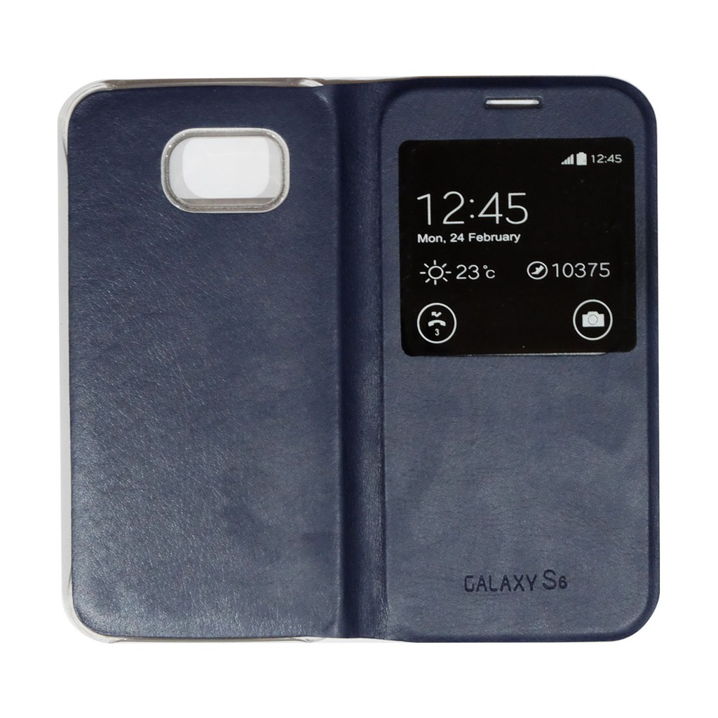 Sarung Leather Case Samsung S6 / Galaxy S6 / Flipcover View / Flipcover Kulit - Colour