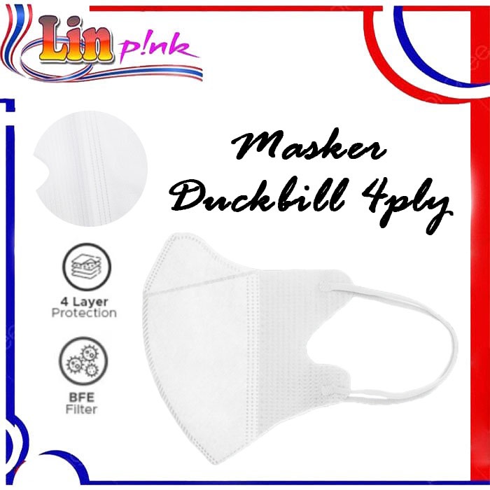 Masker Duckbill/Duckbill/Masker Duckbill Hitam Putih/Face Mask Duckbill/Masker Duckbill Earloop