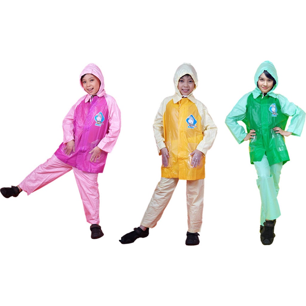 Jas Hujan Remaja Jaket Celana Eksklusif Elmondo 601 302 / Raincoat Mantel Hujan Anak Remaja Bear Murah Terlaris