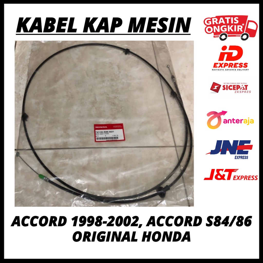 Kabel Tali Tarikan Tuas Handle Kap Mesin Accord 1998 1999 2000 2001 2002, Accord S84 S86