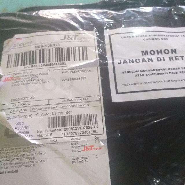 Batik Couple Keluarga Sania Ruffle Ori Ndoro Jowi Dnt Motif Manggar