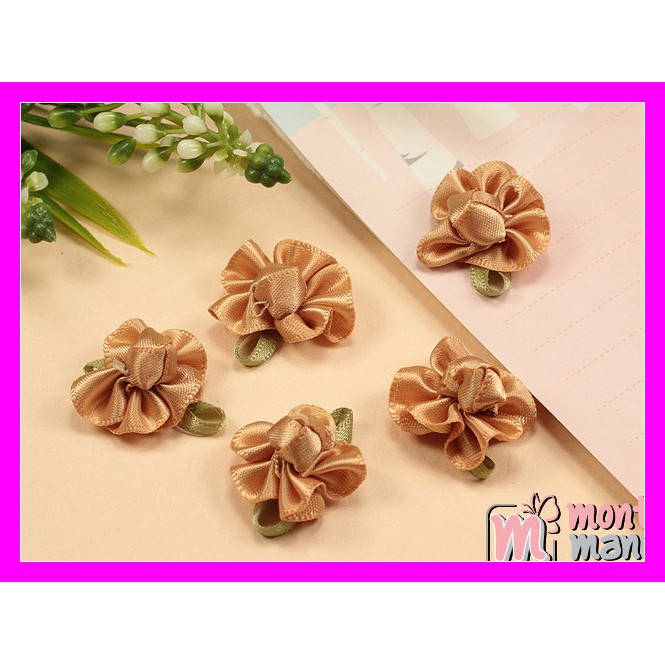 

10 Buah Satin Coklat Muda 2 cm (APB-163) WP Craft