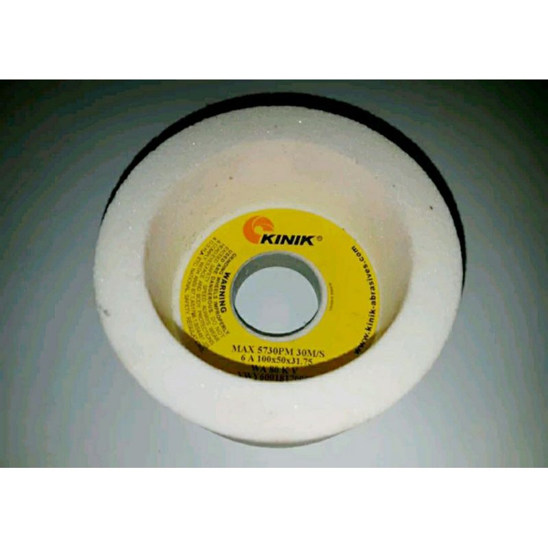 Batu gerinda duduk 4 Inch Grit 80 KINIK Grinding Wheel 100 X 50 X 31.75 Mm Mata gerinda Batu gurinda