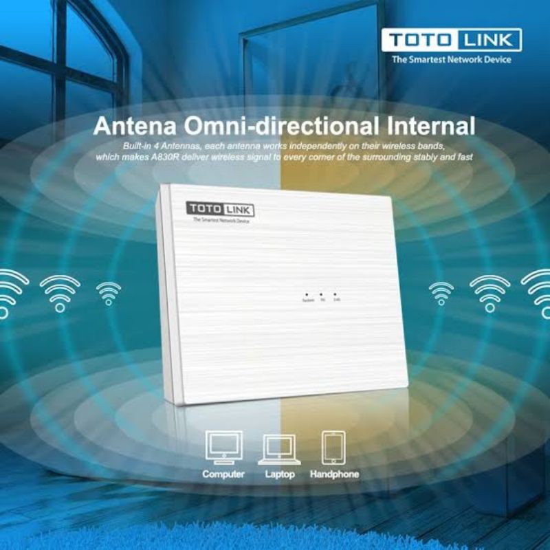 Router wifi Totolink Dualband AC1200 A830R