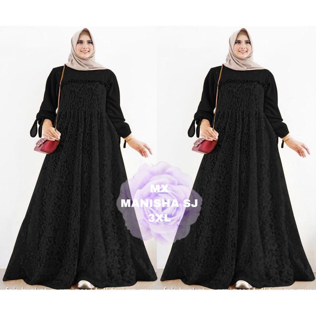 INDOBEST 3XL XXXL MANISHA GAMIS MEWAH / BRUKAT PESTA fashion wanita terlaris