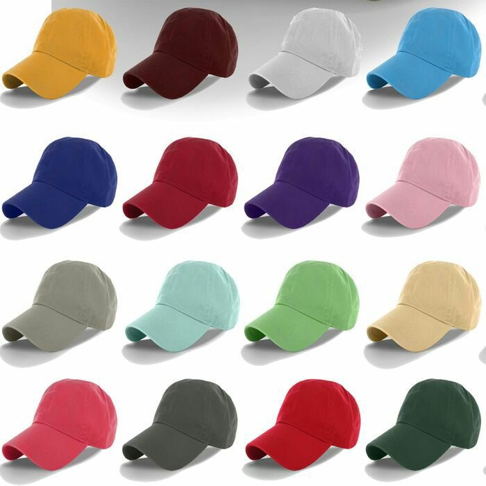 Topi Baseball Polos Bahan Katun Tebal Aneka Warna