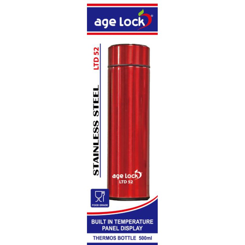 termos digital led AGE LOCK 500 ml - vacuum flask air panas stainless stell