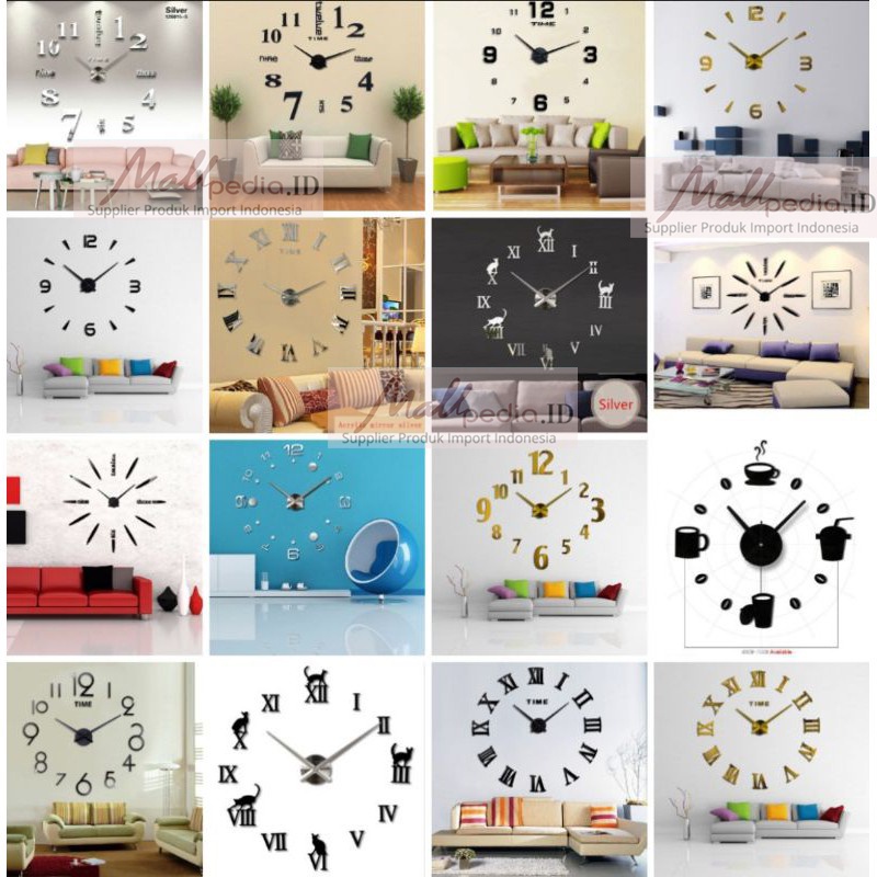 mPro2 Jam Dinding Besar Raksasa Giant Wall Clock DIY 80-130cm Pro