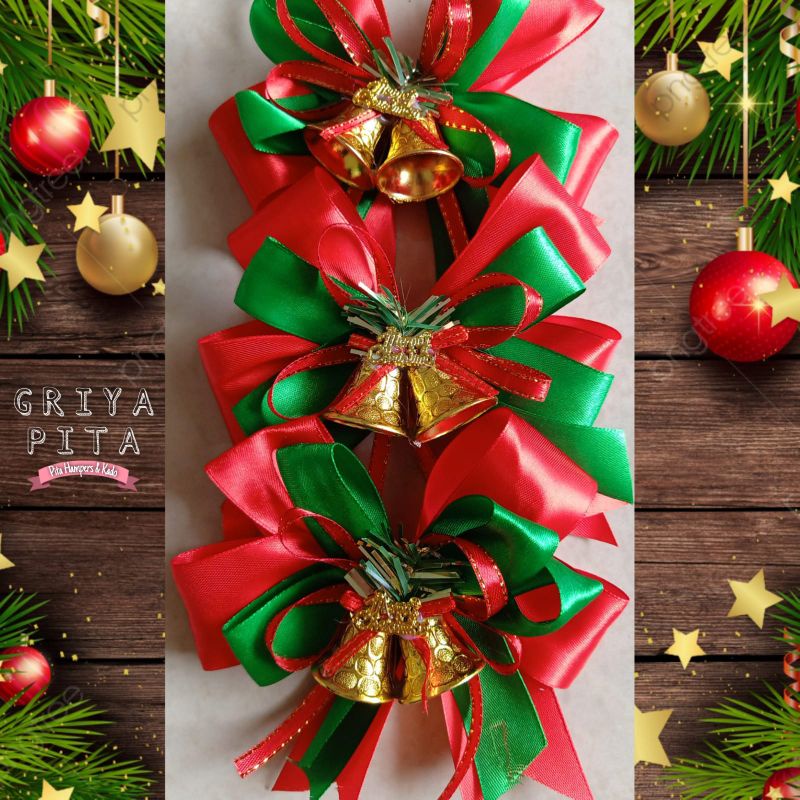 

Pita Hampers Natal T-11, Christmas double bell Gold