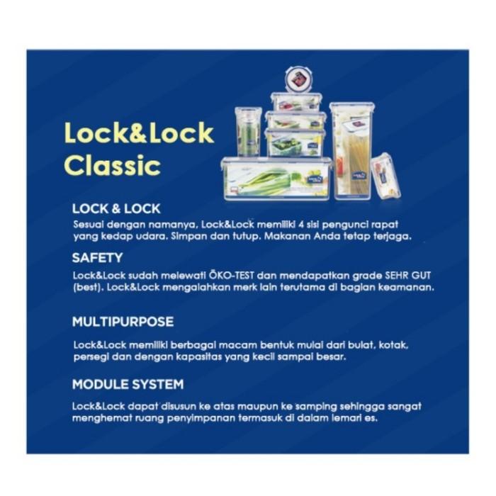 Lock n Lock Food Container Square Short 870ML (HPL823)