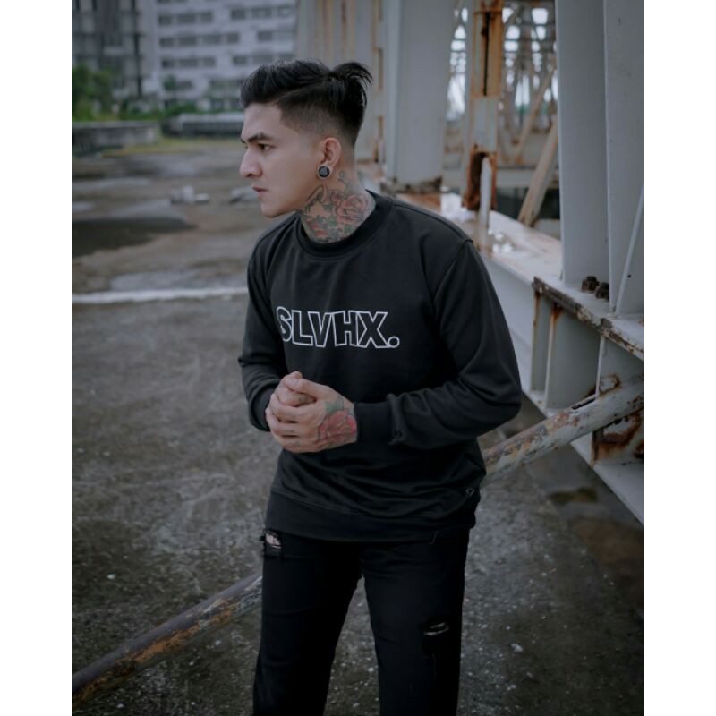 Crewneck Salviohexia Hitam Crewneck Salvio Hexia Slvhx