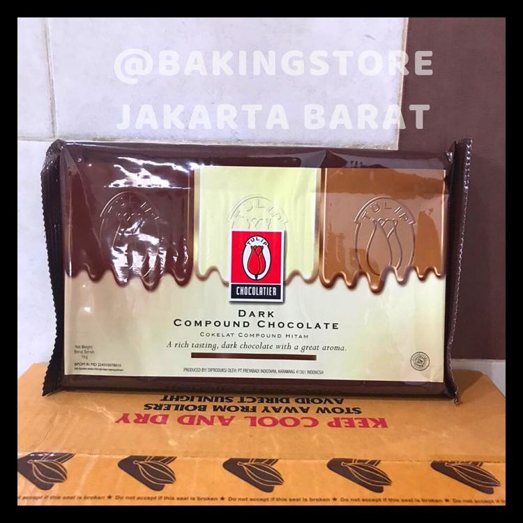 

Coklat Tulip Dark Chocolate Compound | Cokelat Batang Murah 1 Kg