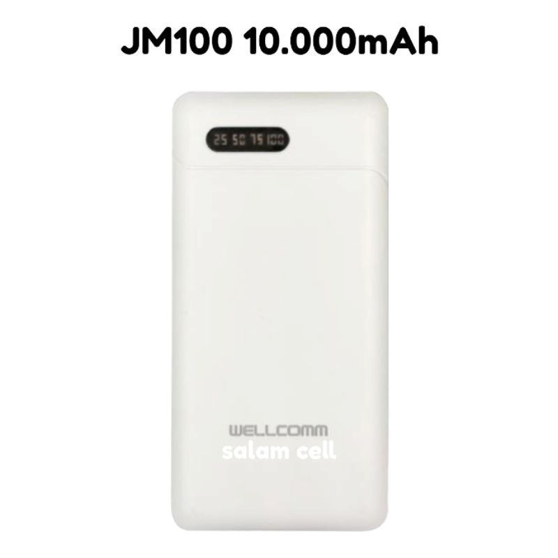 Powerbank WELLCOMM JF200 20.000mAh Power Bank JM100 VVIP 10.000mAh Type C Input 2 Output Original Garansi