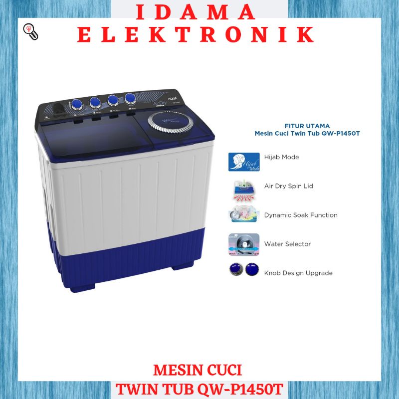 MESIN CUCI TWIN TUB QW-P1450T