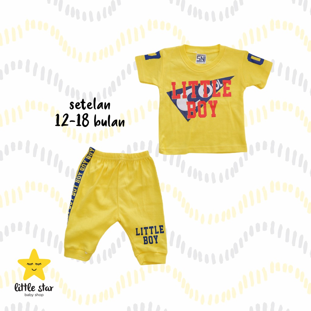 Tombogem Setelan Anak Cowok | Set Baju Kaos Celana Bayi Laki