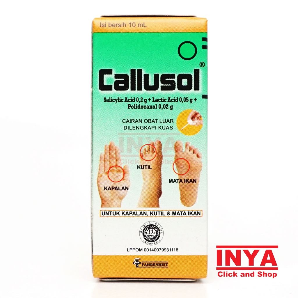 CALLUSOL 10ml - Obat Kulit - Kapalan - Kutil - Mata Ikan - Calluses - Wart