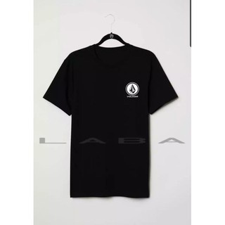 Kaos Tshirt Baju Distro Keren Volcom logo Premium Pria Wanita Cotton Combed 30s