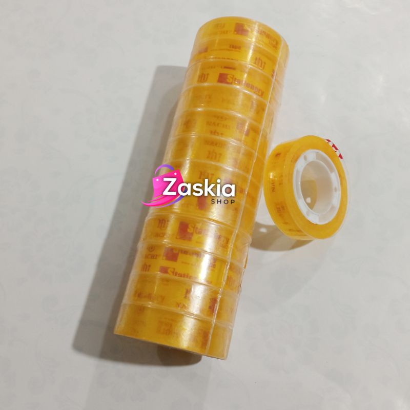 Isolasi nachi tape bening 12mm ROL KECIL