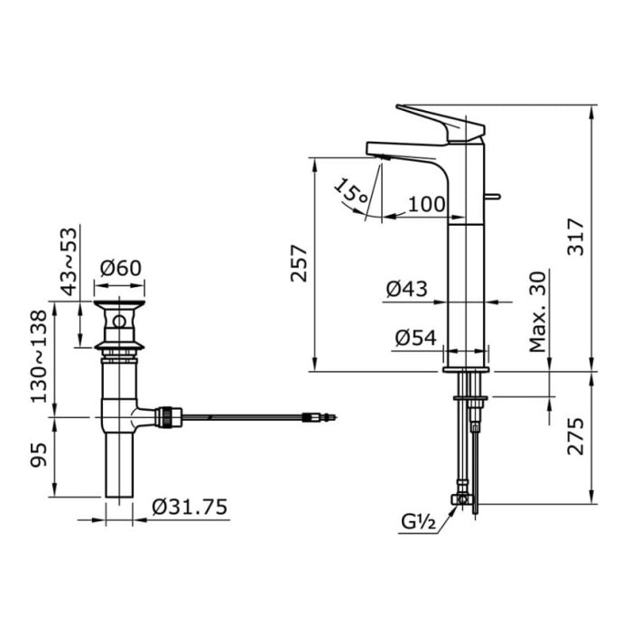T.Lillie - Kran Wastafel Toto Tx 116 Lrsn