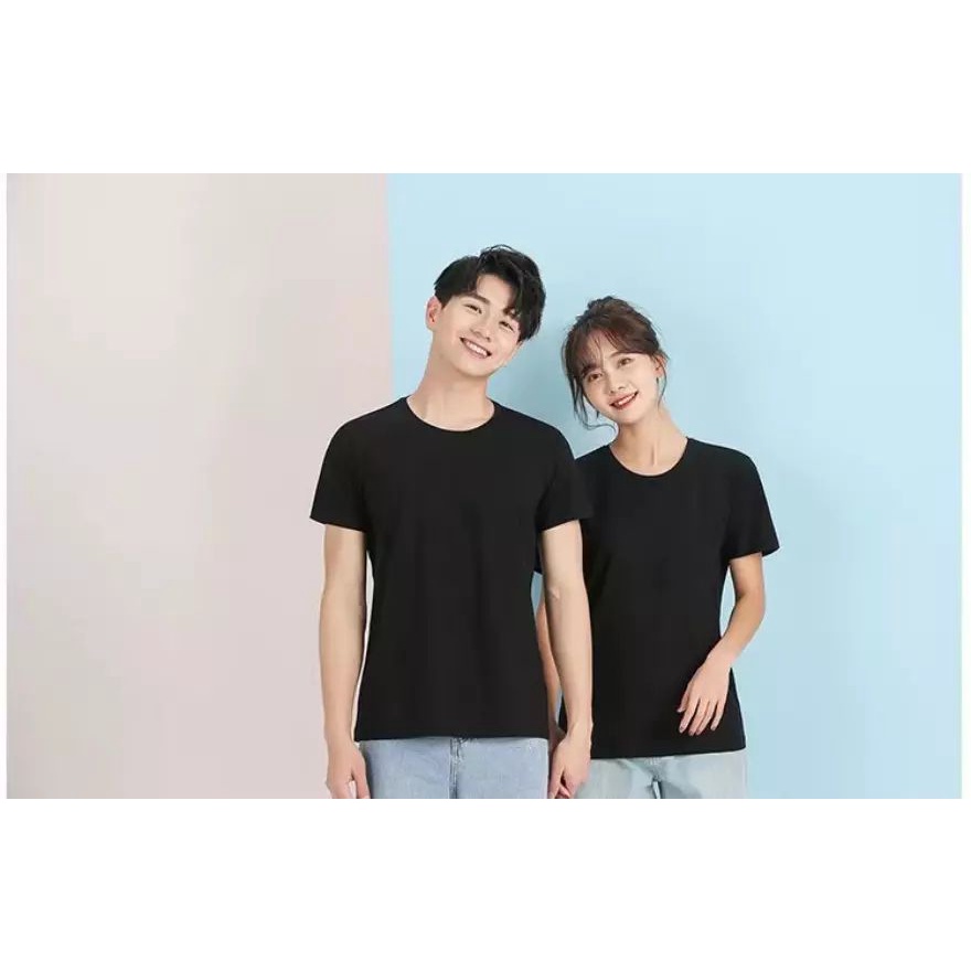 Unisex Simple Short-Sleeve Cozy T-Shirt Cotton Round Neck Kaos Polos Import XXL XL 2XL L M Baju Pria