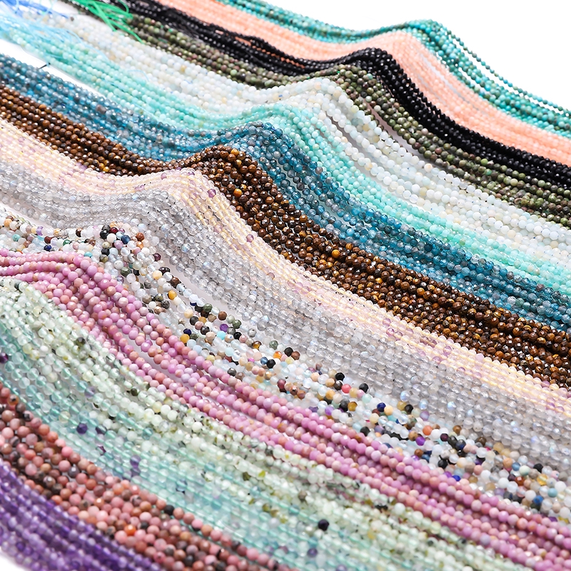 2-3.5mm Manik-Manik Batu Kristal Mata Harimau Untuk Membuat Perhiasan Gelang Kalung