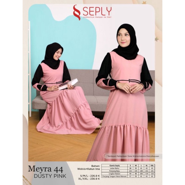 MEYRA 44 DUSTY PINK | GAMIS BY SEPLY TERBARU 2022 | GAMIS TERLARIS