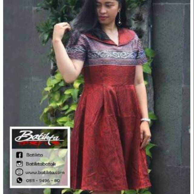 Dres tenun songket baron maron silver