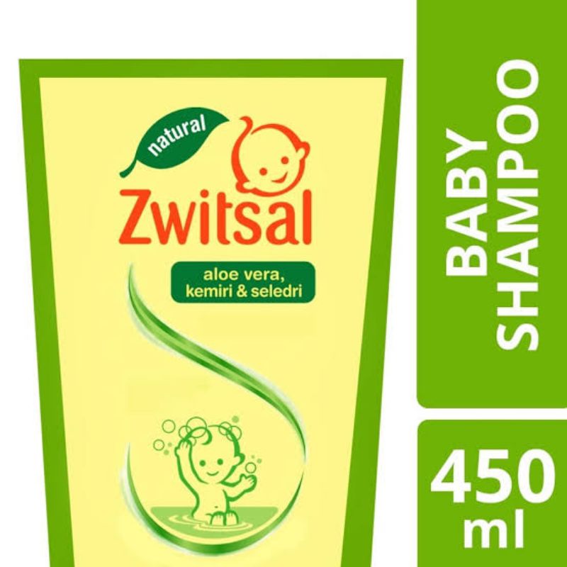 Zwitsal Baby Shampoo Aloe Vera Kemiri &amp; Saledri - Zwitsal Shampo Bayi Aloevera