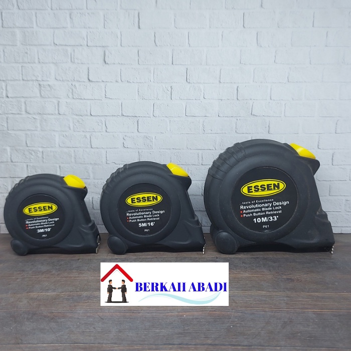 Meteran Magnet ESSEN 3M / 5M / 10M / Meteran Tukang Bangunan