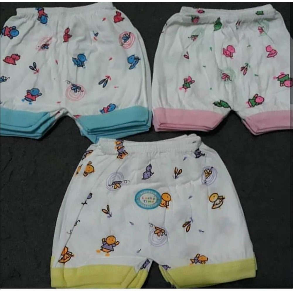 SALE !!! 1 LUSIN CELANA PENDEK BAYI LUCKY TIME CELANA PENDEK BAYI MURAH