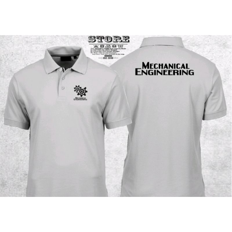 Kaos MECHANICAL ENGINEERING Kaos Kerah MECHANICAL ENGINEERING Kaos Polo Full Bordir.