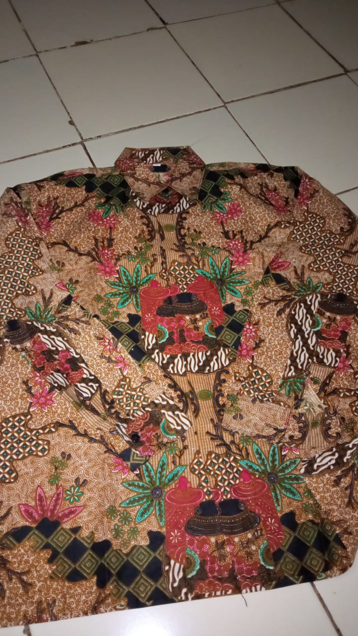 Size M L Xl Xxl Xxxl Baju Batik Pria Lengan Panjang - Baju Atasan Batik Modern