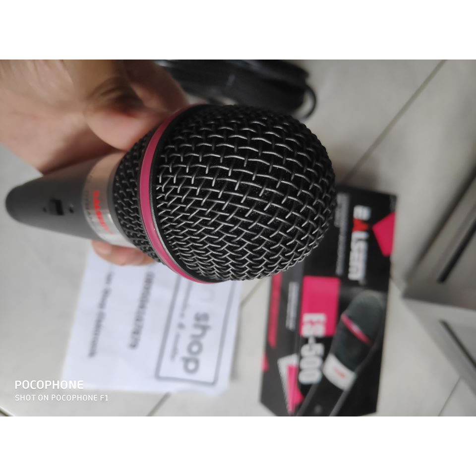 Mic Condenser Ealsem ES-500 Condensor Kondenser Original Mic Vokal Peka dan Jauh Pakai Baterai AA Ea