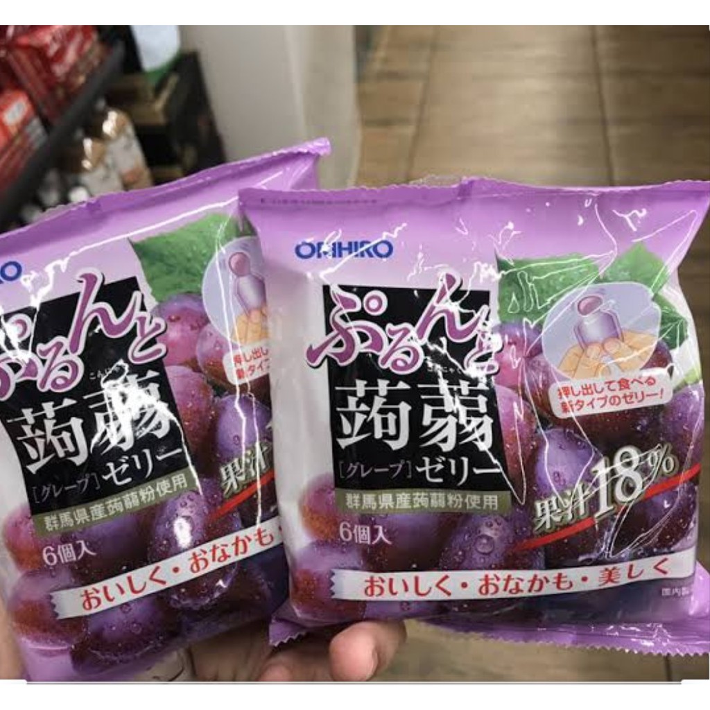 

Orihiro Konyaku Jelly Pouch : Grape 120 Gram(6 pcs x 20 g)