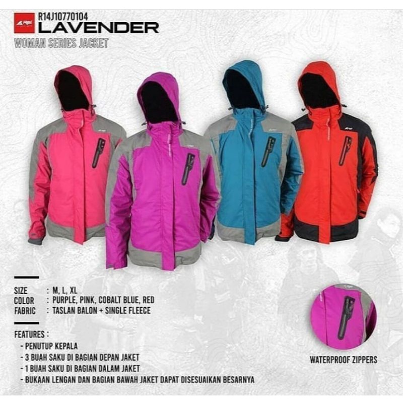 Jaket Gunung REI Jaket Women Series Lavender Arei Outdoorgear