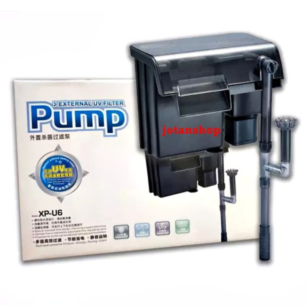 JENECA XP U6 Filter Gantung hang on hanging plus lampu UV Aquarium Aquascape