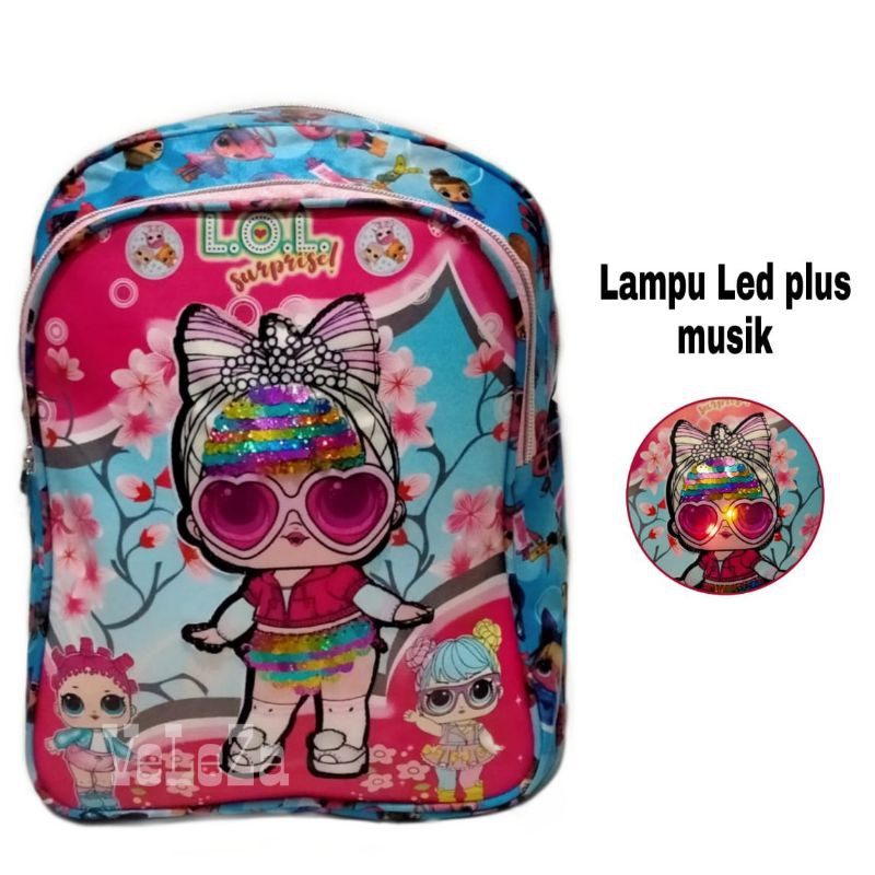 LOL LED Tas Ransel Anak Perempuan/Tas Ransel