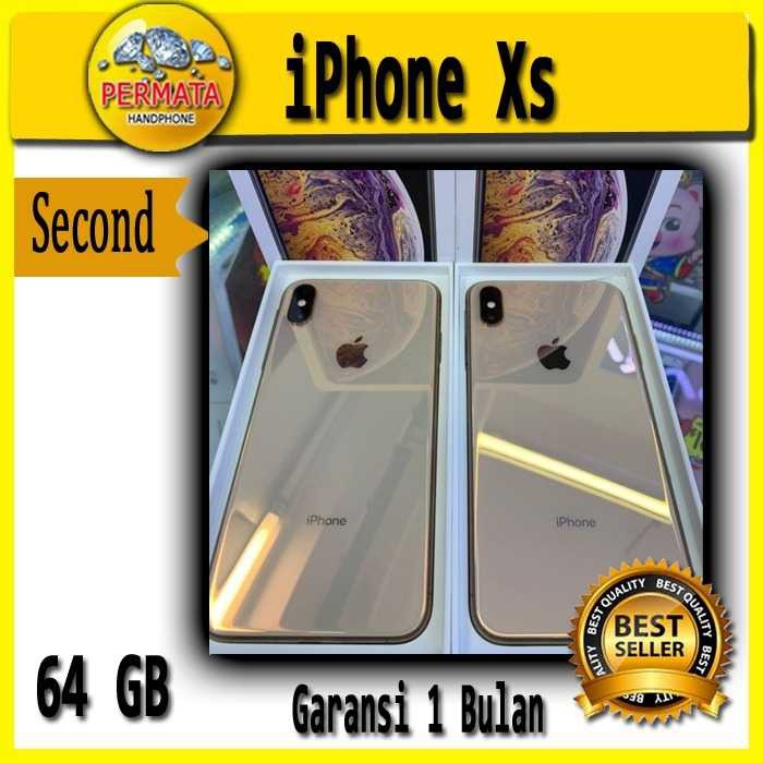 IPHONE XS 64GB SECOND MULUS 100% GARANSI 1 BULAN SIM ALL