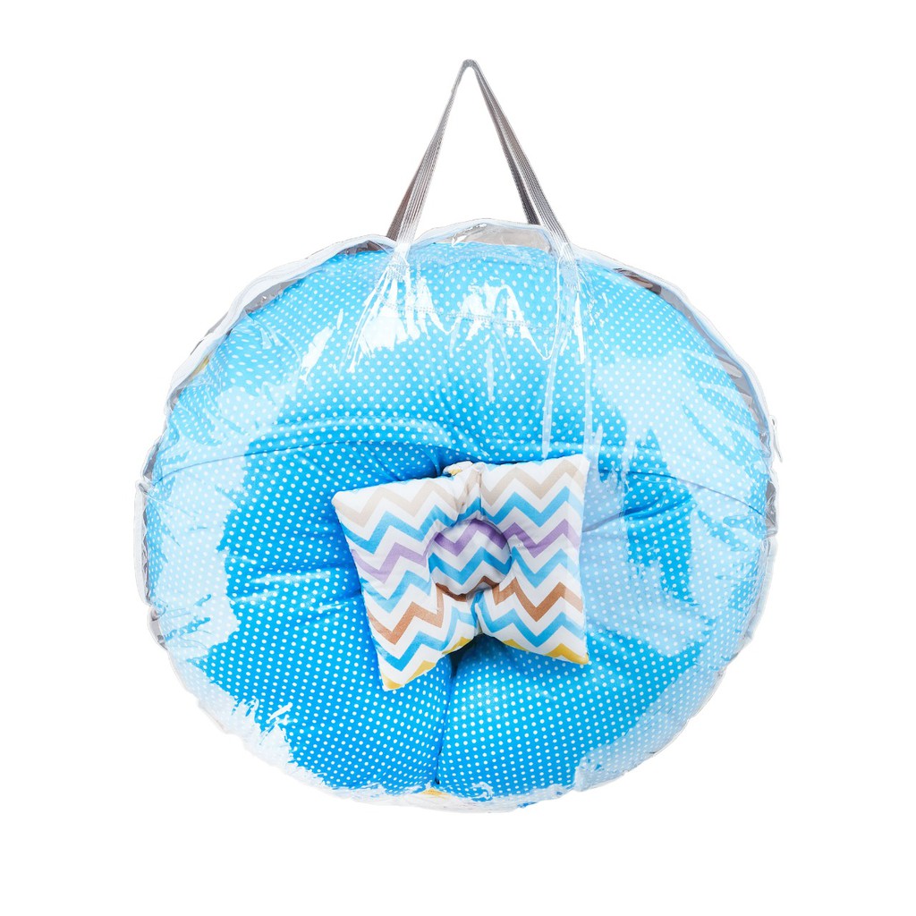 Omiland Nursing Pillow Bantal Menyusui Motif Print Rainbow Chevron +Bantal  Lengan