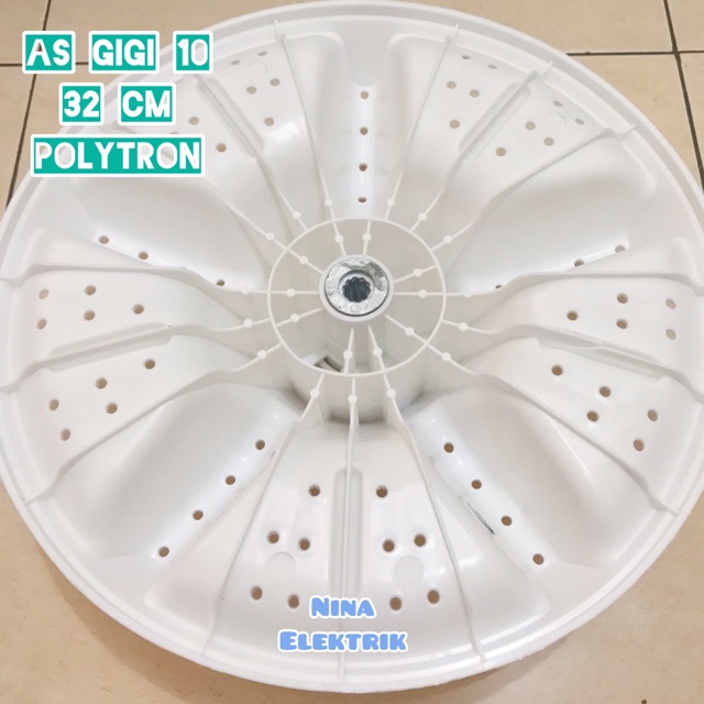 PUTARAN MESIN CUCI/PULSTATOR MESIN CUCI POLYTRON 32cm GIGI 10,11, KOTAK (PST 033b)