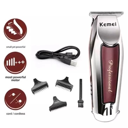 Kemei KM-9163 ALAT MESIN CUKUR RAMBUT KM 9163 HAIR PROFESIONAL CLIPPER FINISHING DETAILER MESIN CUKUR WIRELESS RAMBUT JENGGOT KUMIS Hair Clipper Trimmer Alat Cukur Rambut Pencukur Rambut Portable