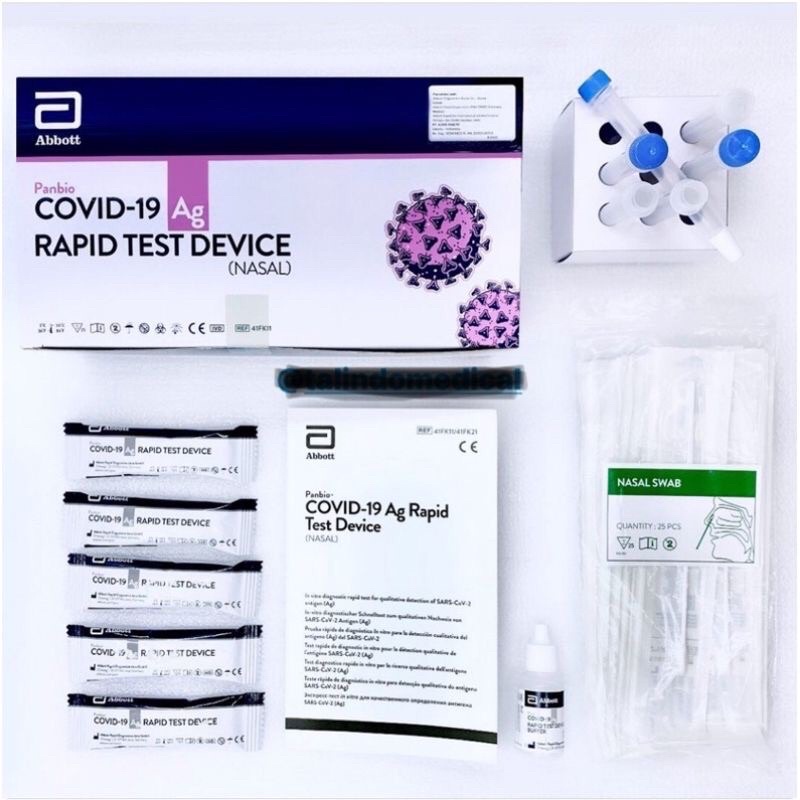 Tes omicron. Swab Antigen Nasal. Tes Covid. Abbott New Panbio Nasal 1pcs.
